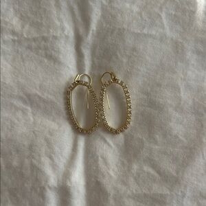 Kendra Scott Danielle Open Frame Crystal Statement Earrings. Small, 1 inch